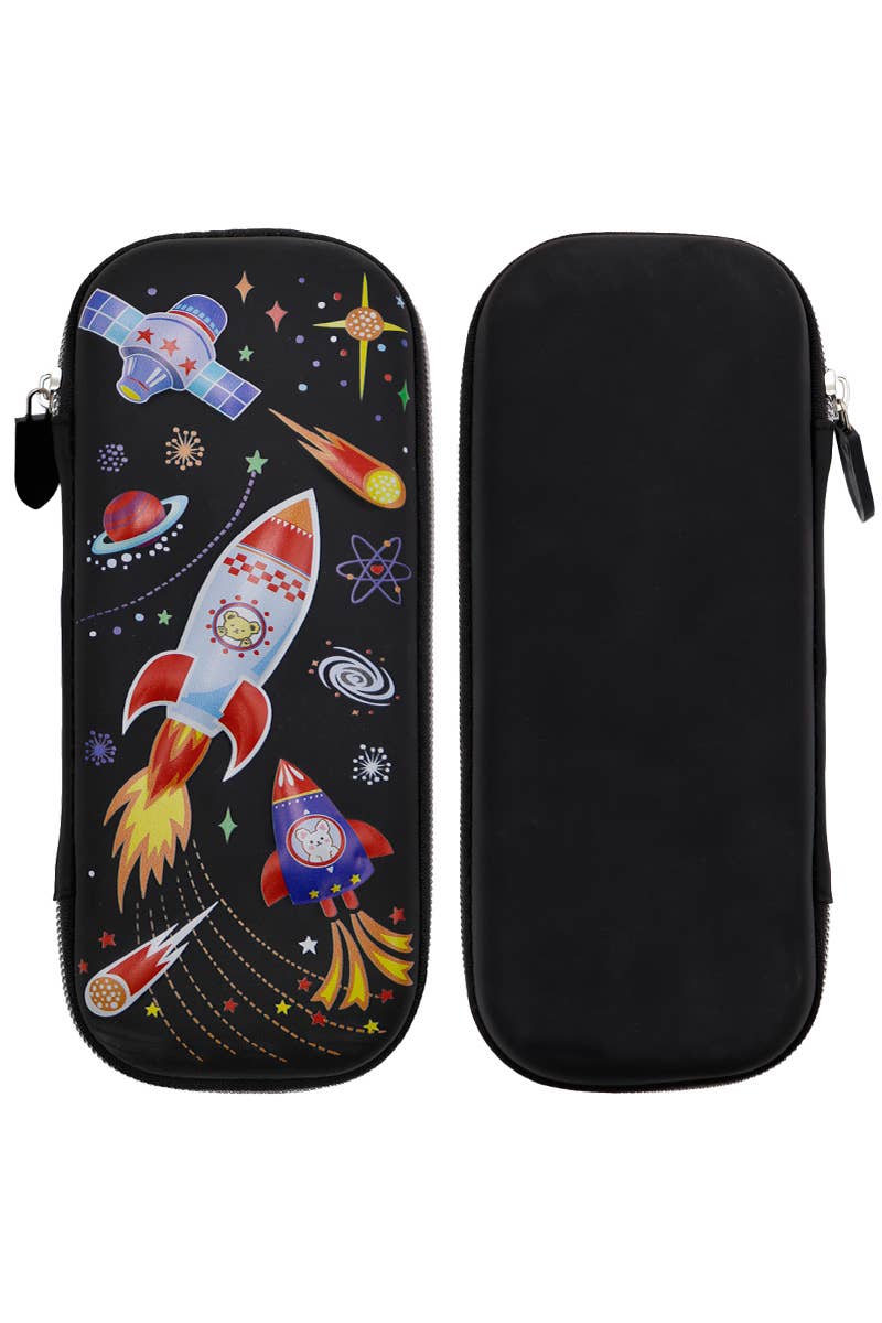 Cap Zone - Wholesale Pencil Case/Pouch - Little Boys Dinosaur Galaxy Embossed School Pencil Case3