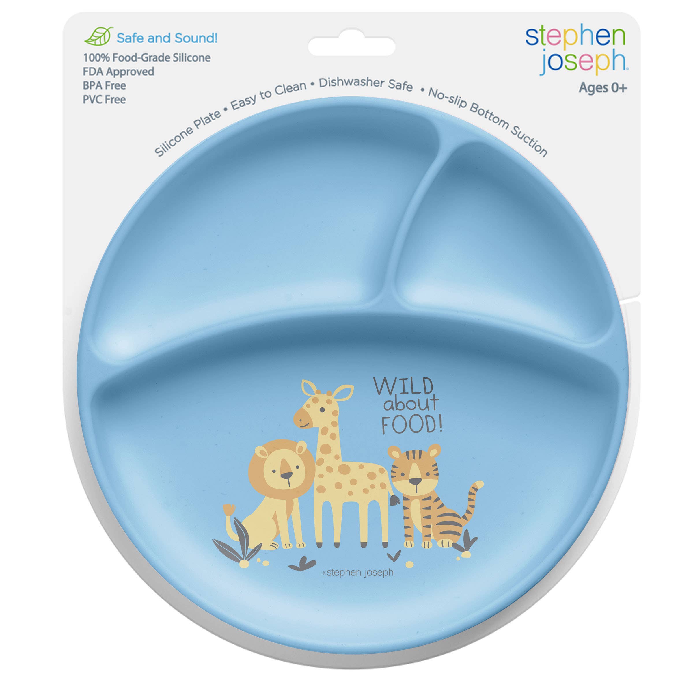Stephen Joseph Gifts - Wholesale Dinner Plate - Kids & Baby - Suction Cup Silicone Plate1