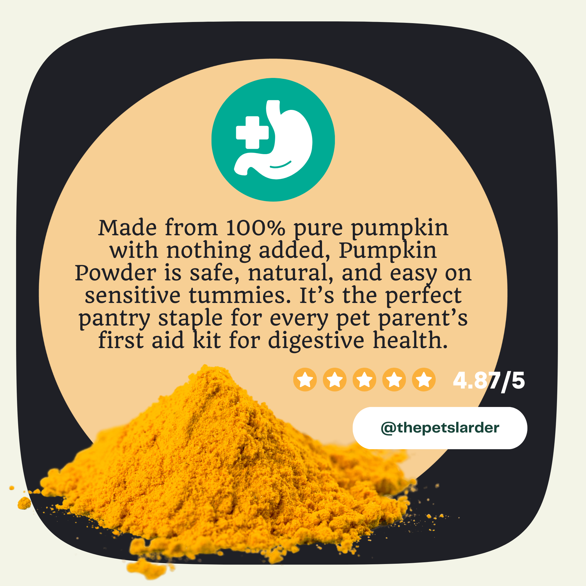 The Pets Larder – wholesale Pet supplement – Dog – Pumpkin Powder for Dogs: Digestion Aid7
