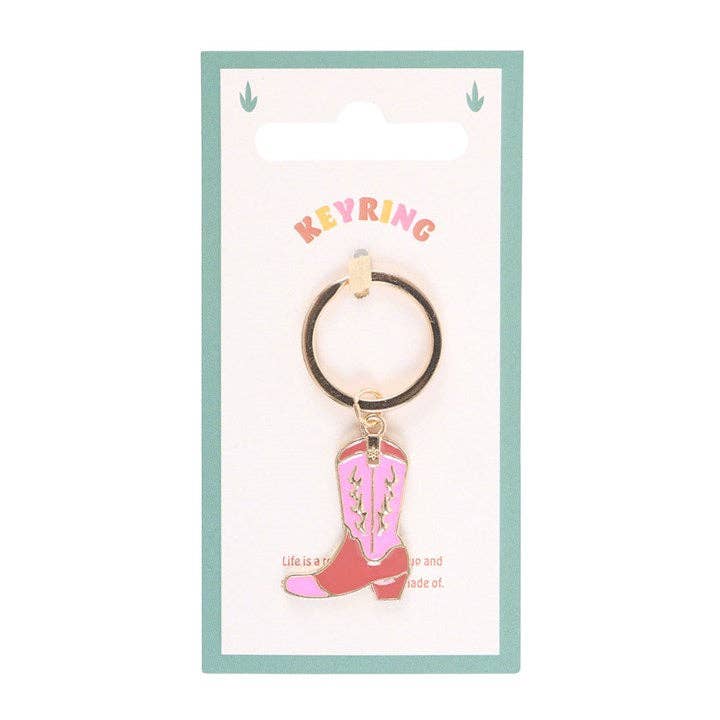 Something Different Wholesale - Wholesale Keychain - Women's - Pink Cowboy Boot Keyring