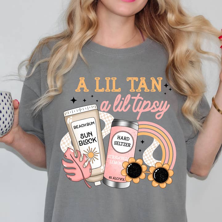 A Lil Tan Comfort Color Tshirt for wholesale by Classy and Sassy Creations and Boutique
