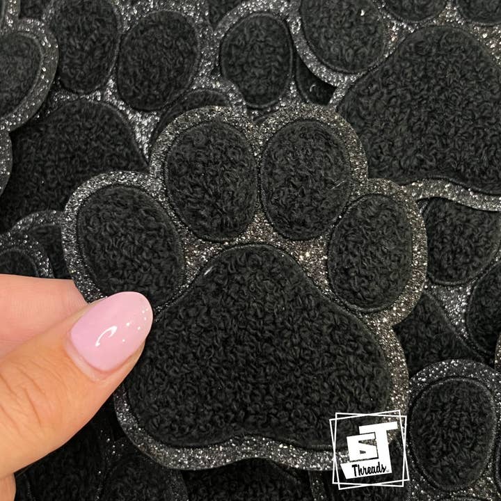 6j Threads LLC – Großhandel Aufnäher – Chenille Pfotenabdruck4