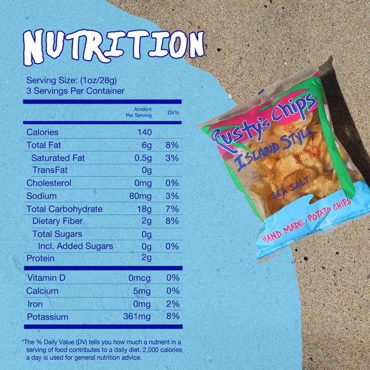 Rusty's Chips - Wholesale Chips - Rusty's Chips Island Style Potato Chips ORIGINAL
