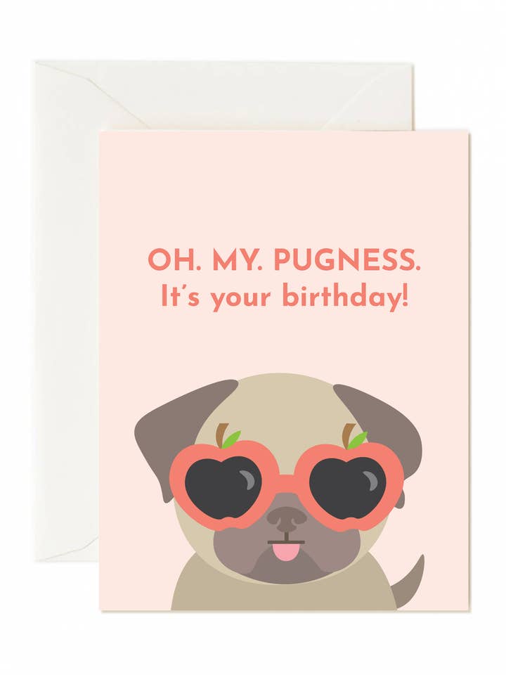 Oh. Mein. Pugness. Es ist dein Geburtstag! Grußkarte für den Großhandel von Tickle Me Lavender