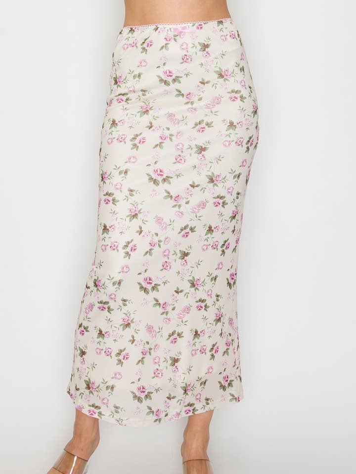 Mesh Floral Skirt for wholesale by Azalea Boutique