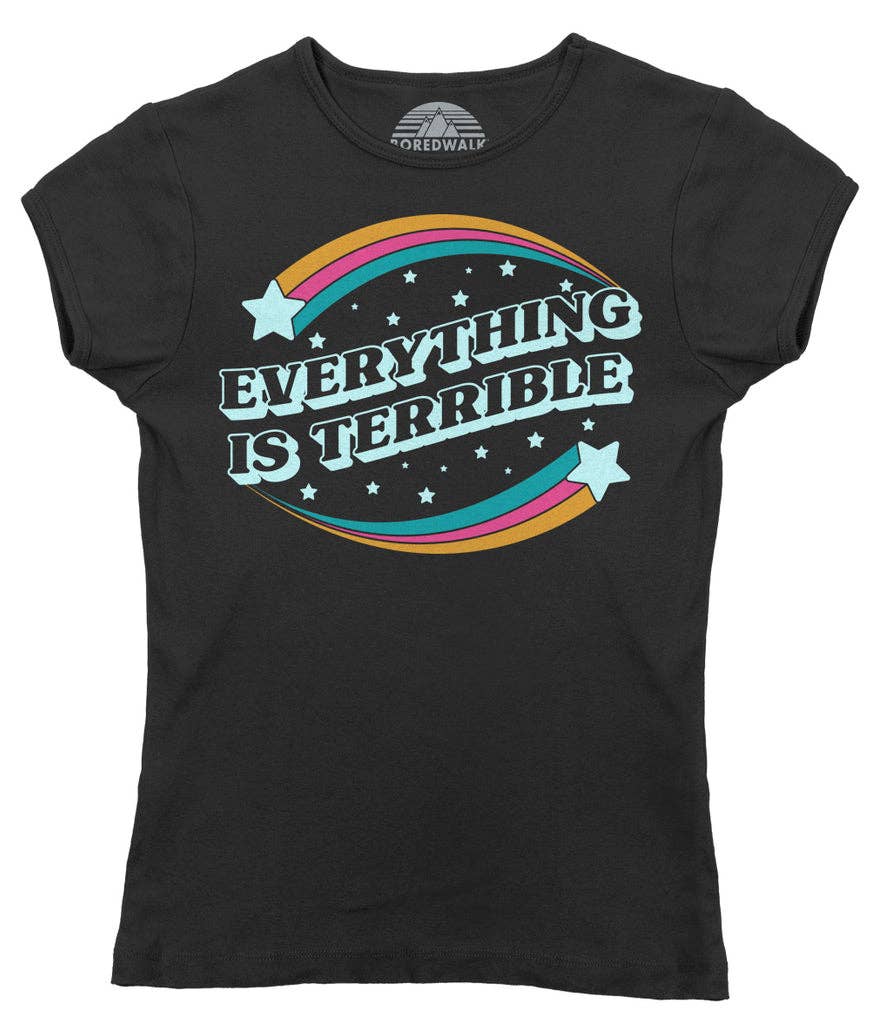 Boredwalk – wholesale Screen printed t-shirt – Women′s – Women's Everything is Terrible T-Shirt2