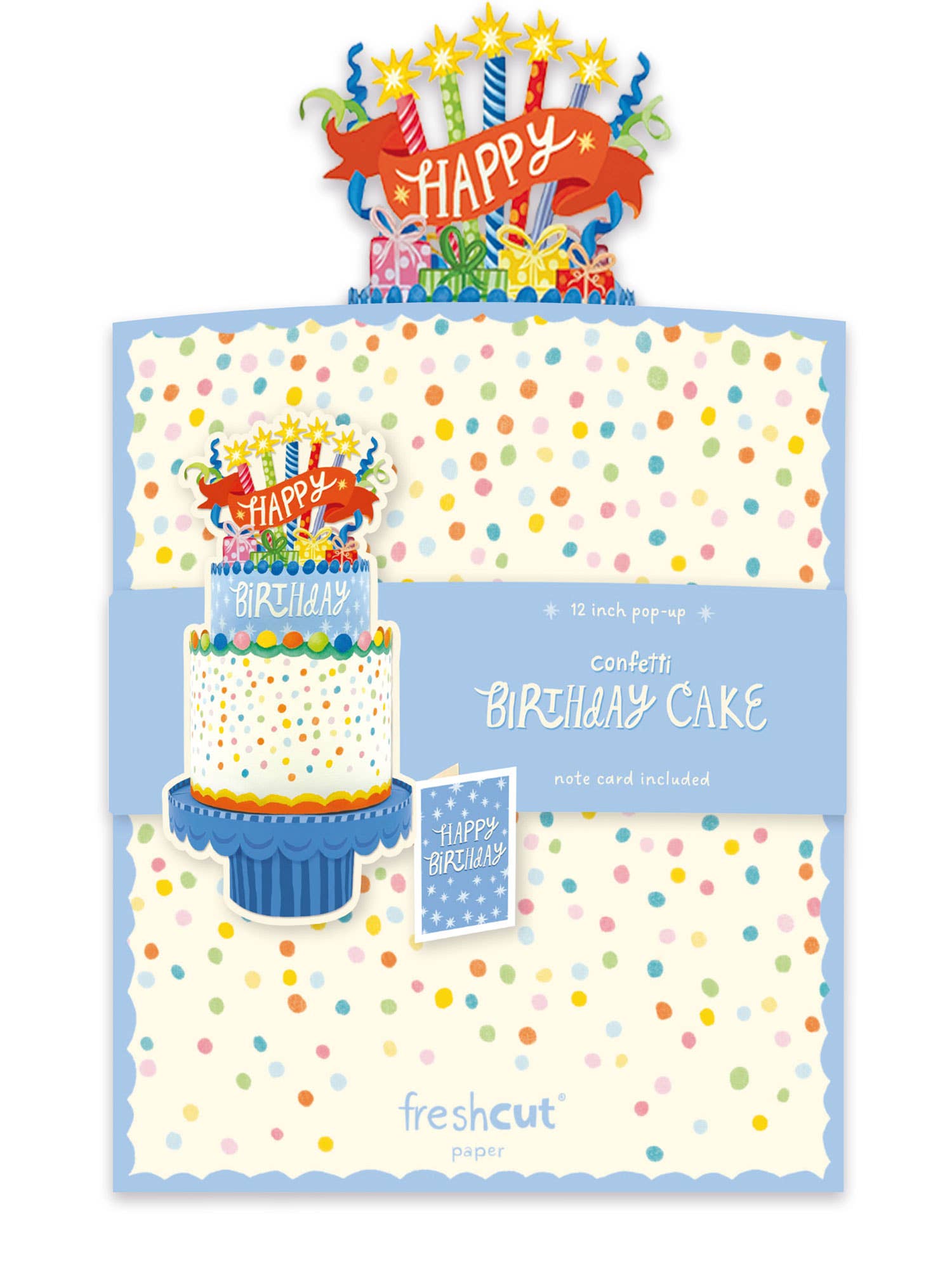 FreshCut Paper LLC - Wholesale Birthday Card - Confetti Birthday Cake (8 Pop-up Greeting Cards)6