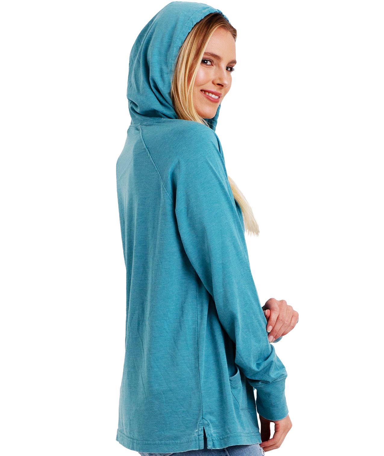 U.S. Apparel - Vente Sweat à capuche – femme - Chandail à capuchon unisexe en jersey - Light Garment Burnout Raglan33