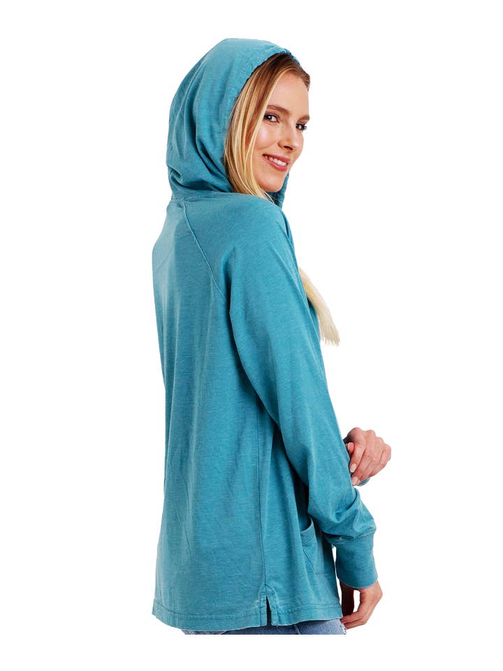 U.S. Apparel - Wholesale Hoodie – Women's - Unisex Fit Jersey Hoodie - Light Garment Burnout Raglan33