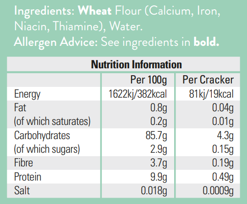 Rakusen's – wholesale Crackers – Vegan Water Biscuit1
