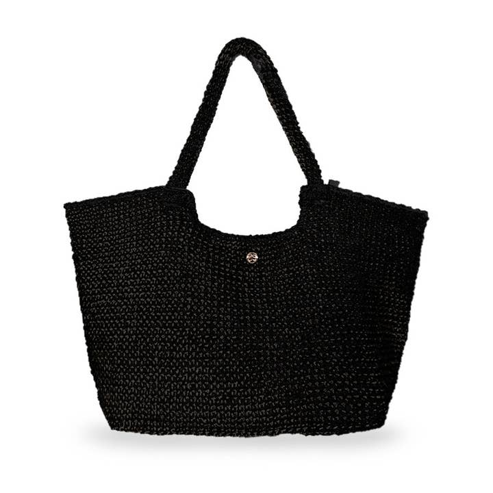 Seaspray Swimwear – wholesale Beach bag – Dominica Woven Bag In Black
