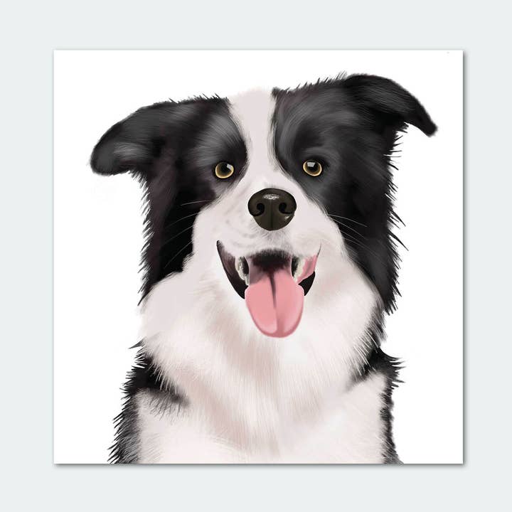 Border Collie kort för wholesale av Duckduckle Design