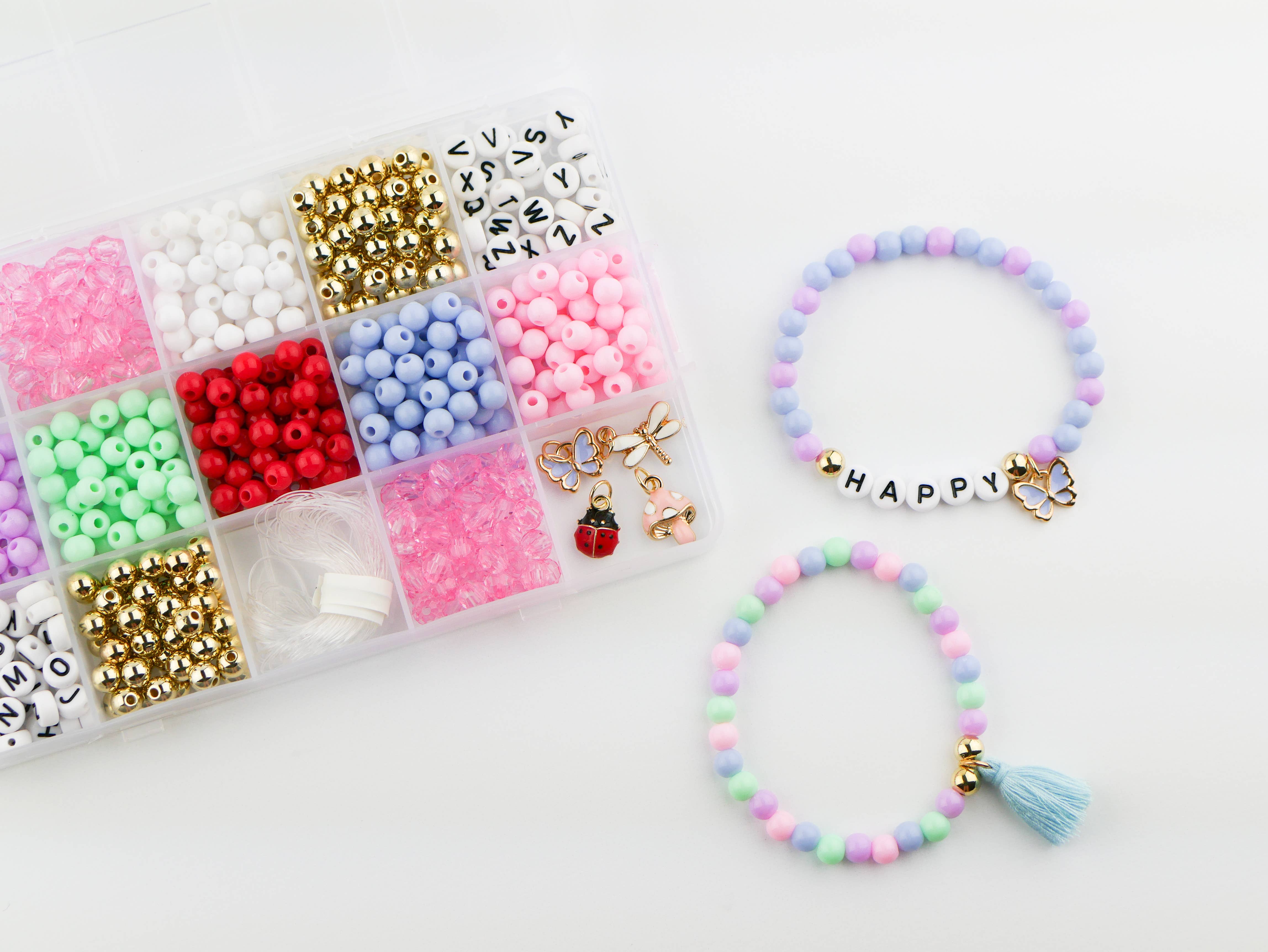 Stacked Sweetly - Wholesale DIY Jewelry - Kids - Hello Spring DIY Stretchy Bracelet Craft Kit1