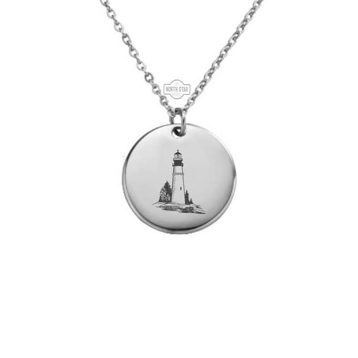 Lighthouse Necklace Gold/Silver - Symbol of Guidance & Hope for wholesale by North Star Rustics Too