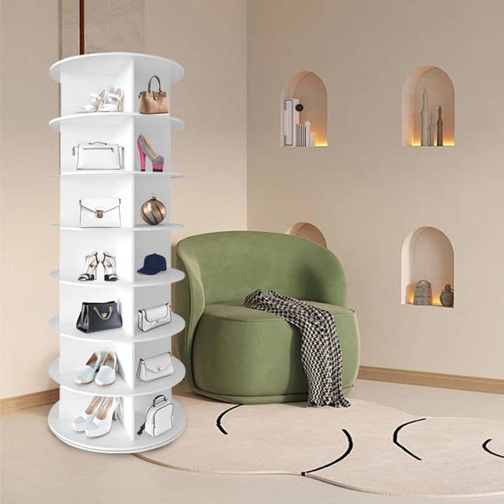 HOMYCASA DESIGN INC - Wholesale Shoe Rack - 7 Tier Rotating Shoe Rack Tower Spinning Storage11
