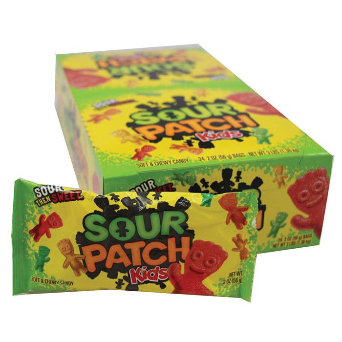 Sour Patch Kids, 2oz, 24ct Case for wholesale by Grandpa Joe's Candy Shop