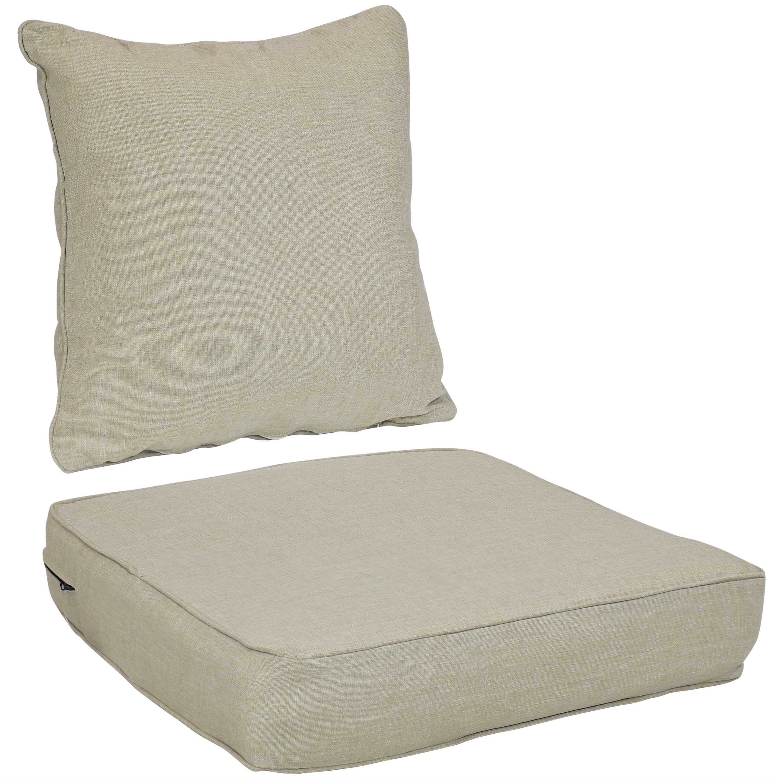 Sunnydaze Decor - Wholesale Cushion Set - Outdoor Polyester Back and Seat Cushions - Beige1