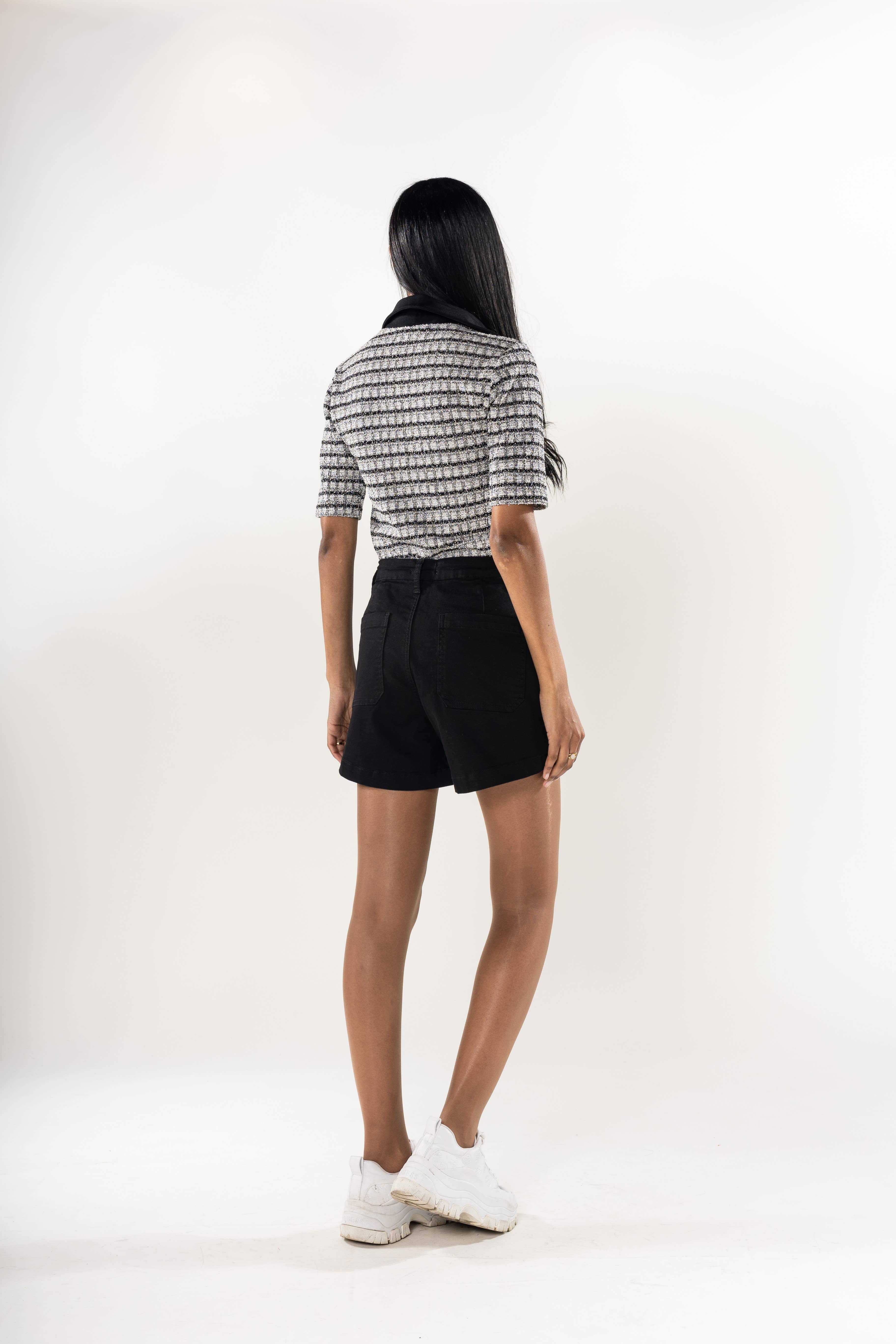 Nina Carter - Wholesale Shorts - Women's - Denim High Waisted Stretch Denim Shorts P20611