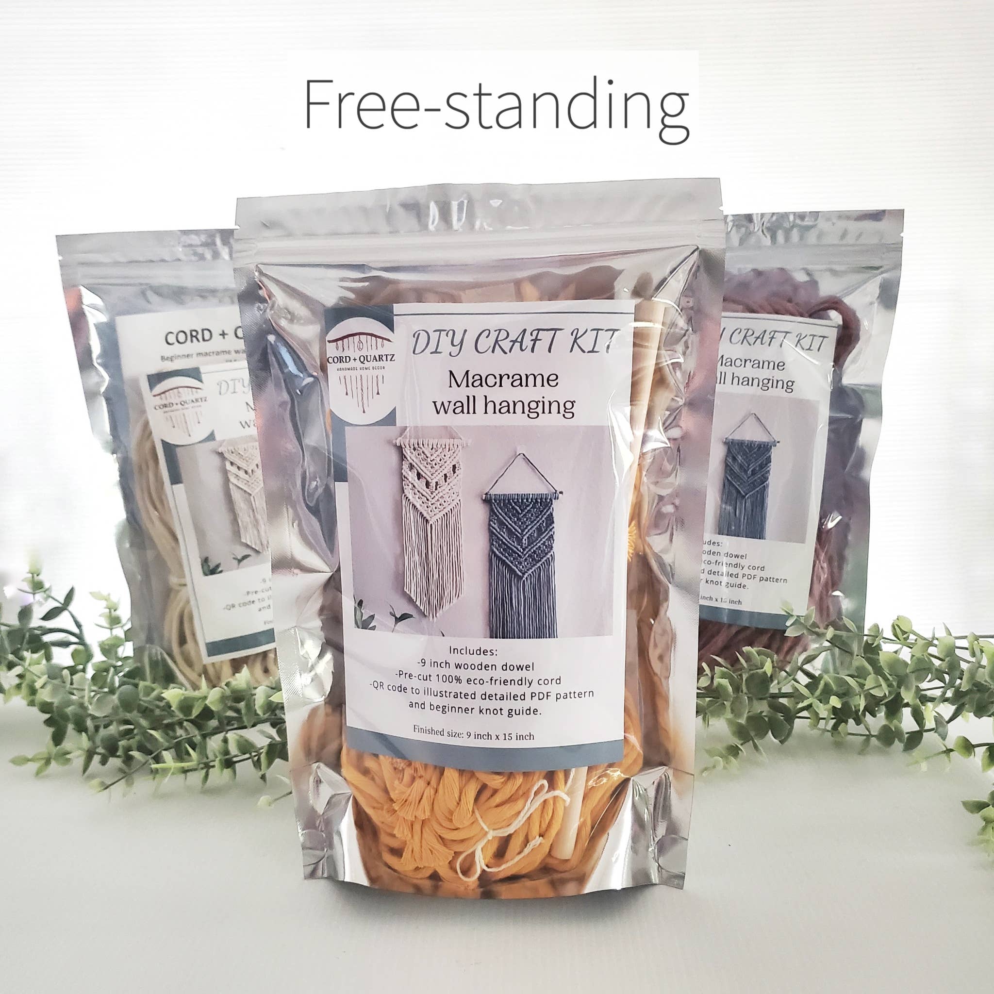 Cord + Quartz - Wholesale DIY Craft Kit - Macrame wall hanging DIY kit. Do it yourself craft kit8