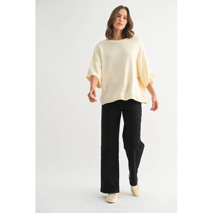 FUN2FUN - Wholesale Knit Sweater - Women's - BOXY CROP SWEATER14