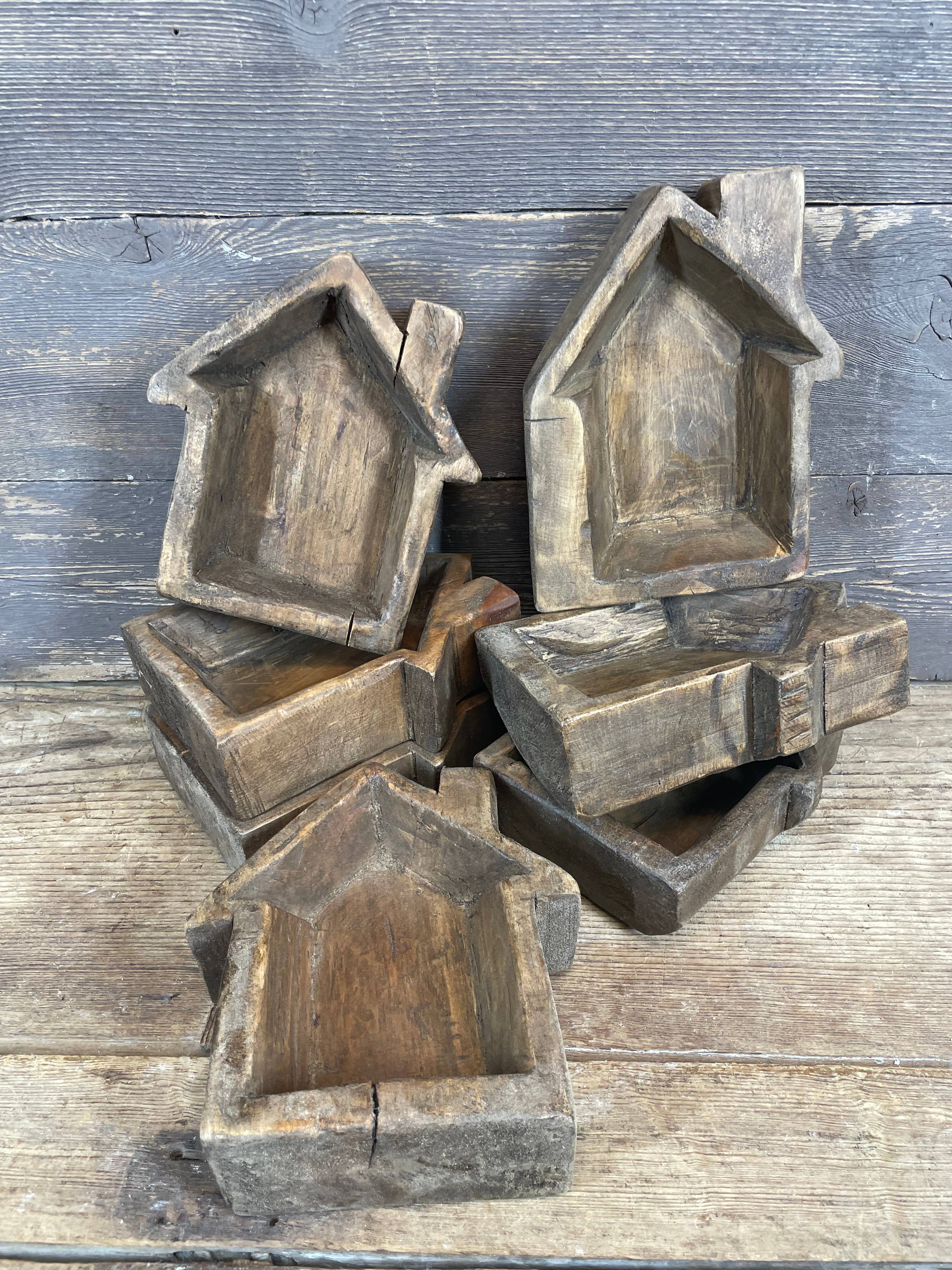 My Amigos Imports - Wholesale Decorative Plate/Dish/Bowl - NFC House-WH5P-6x7-Not for Candles-House Dough Bowl-Waxed0