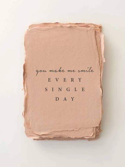 You Make me Smile Every Single Day Greeting Card for wholesale by The Intersection: Fair Trade
