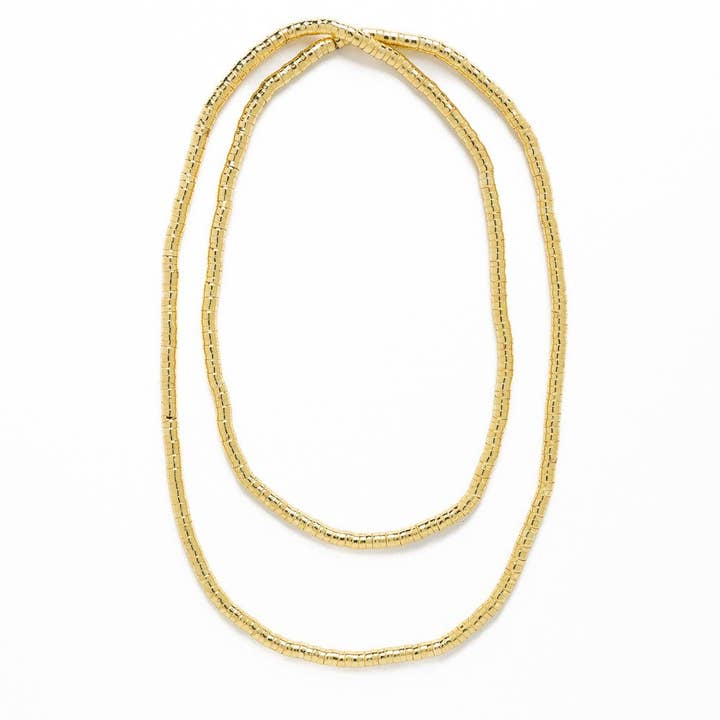 Lucille Long Necklace Brass Wholesale for wholesale by INK + ALLOY