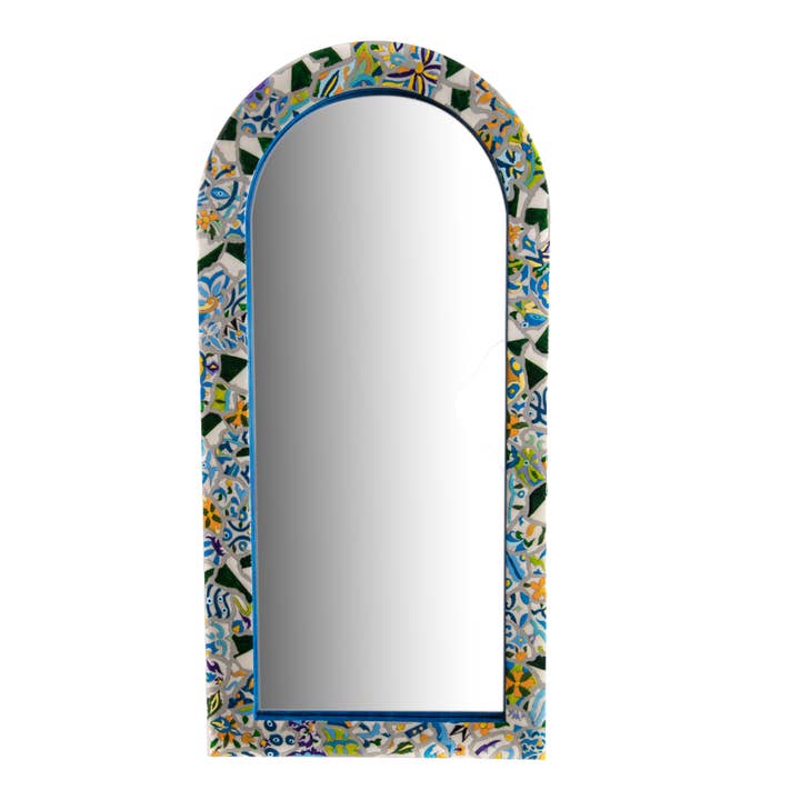 Langt Rektangulært Spejl Riviera Elegant Middelhavs - H 65 cm L 32 cm for engroshandel hos Maison Annabi