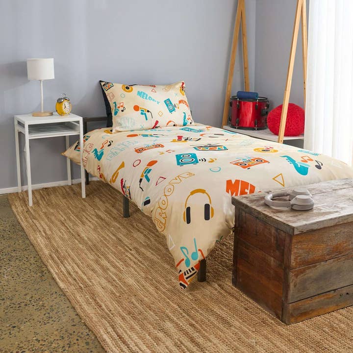 Kids Music Quilt Cover Set - Includes educational booklet about Music for wholesale by Jo's Dreamland