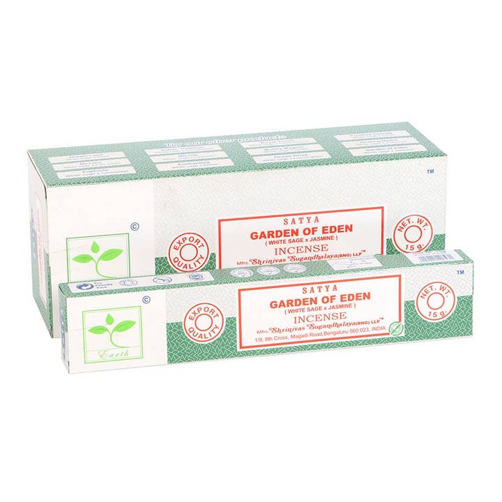 6 pakker Garden of Eden Earth røgelsespinde fra Satya for engroshandel hos Something Different Wholesale