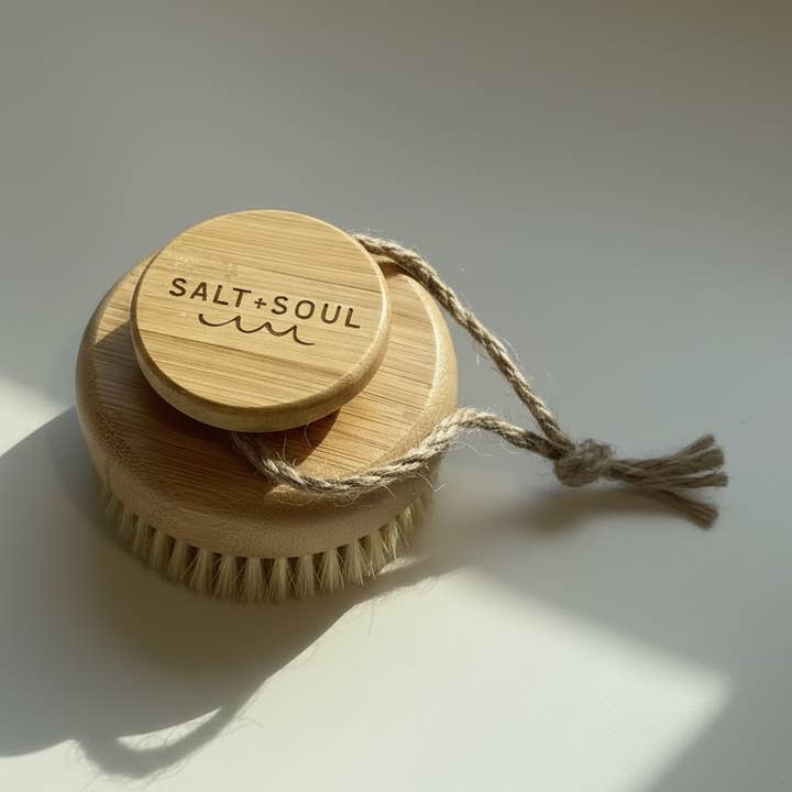 Natural Body Dry Brush | Lymphatic Drainage Support for wholesale by Salt + Soul Skincare