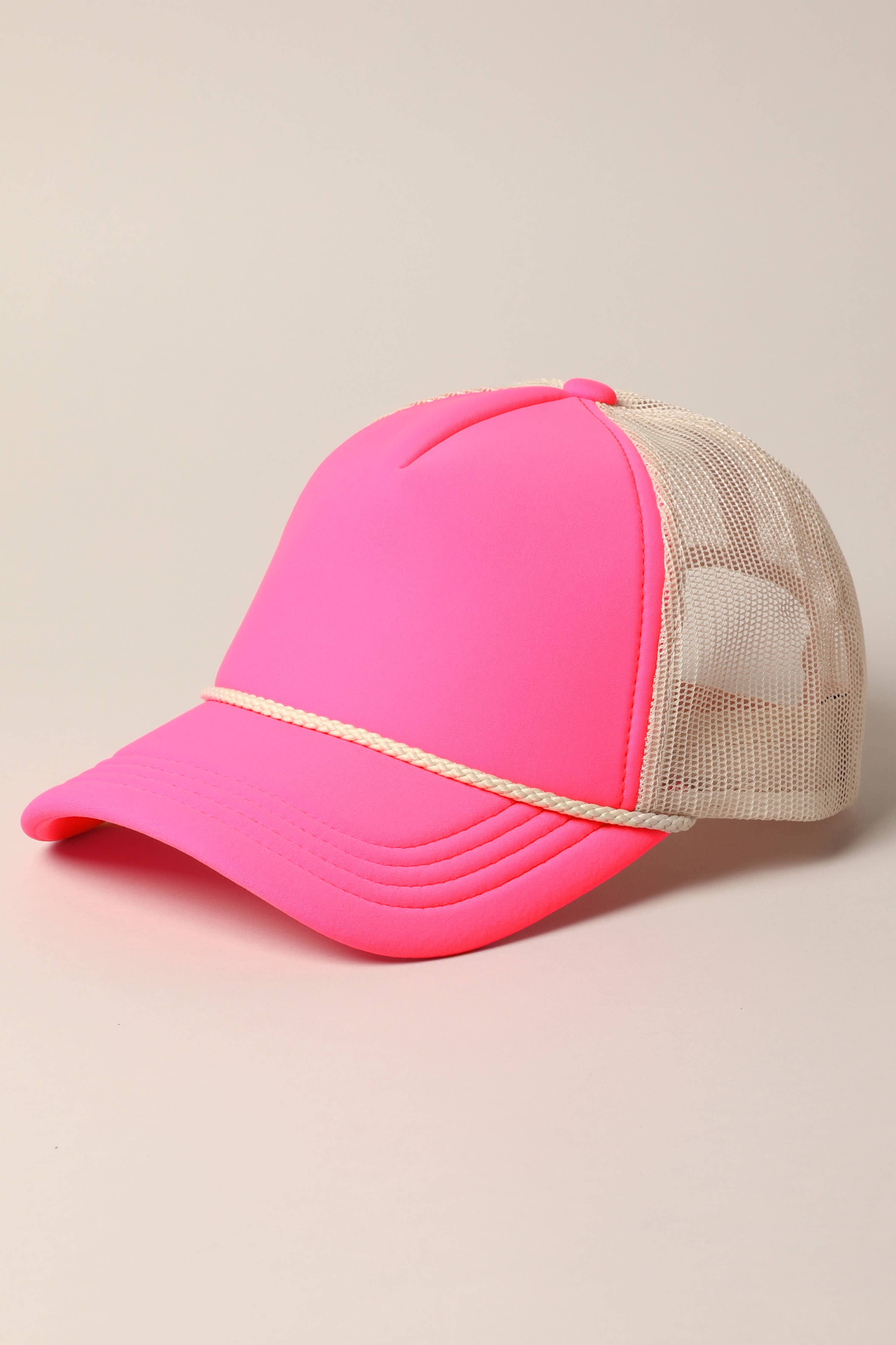 Fashion City – wholesale Trucker hat – Women’s – Plain Foam Rope Mesh Back Trucker Hat 22