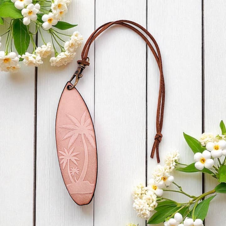 Palm Tree Surfboard Profumatore in Pelle per la vendita all'ingrosso da parte di Fresh Hide - Molock Collections