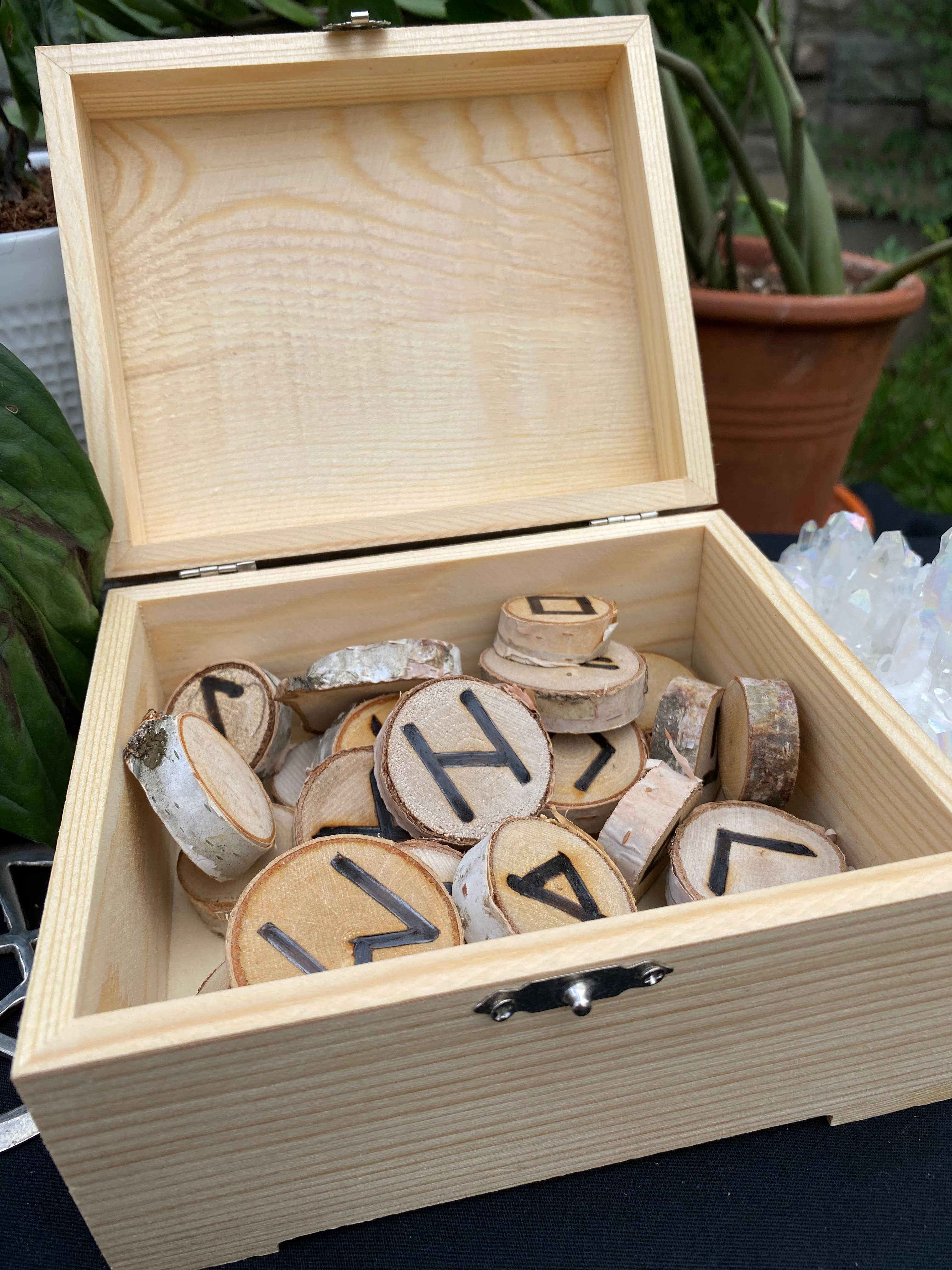 You Are Uniquely Magic - Wholesale Meditation Supplies - Elder Futhark Runes. Hand Drawn And Hand Burned w/ Box2