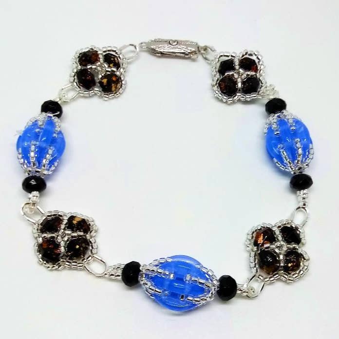 Amy's Handmade Gifts - Wholesale Beaded Bracelet - Moonlight Sonata Bracelet (from kit)