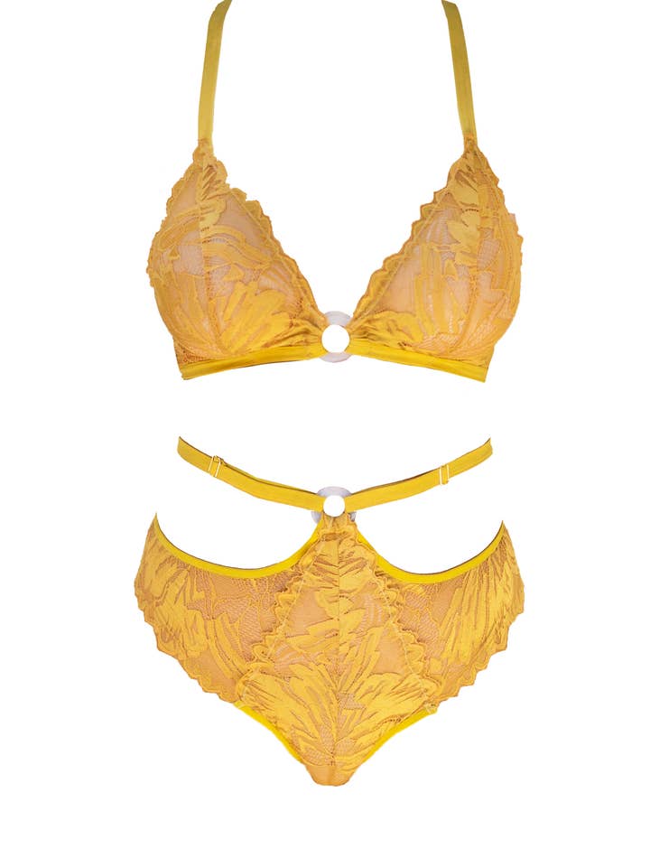 Atlantis solen koral mor til perle Ring høj-indsnævrede trusse for engroshandel hos Carol Coelho Intimates