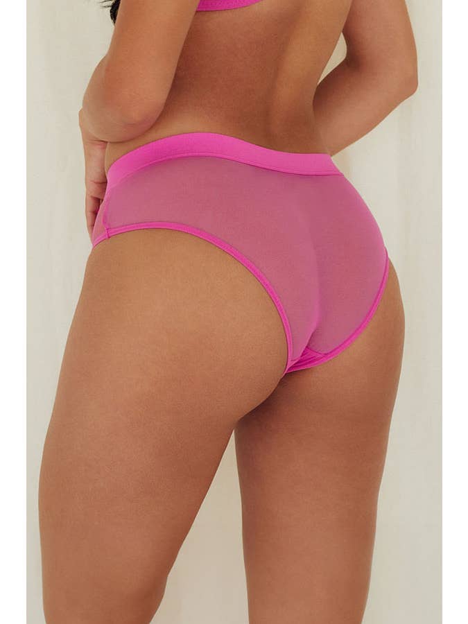 Best Underwear Line – wholesale Underwear – Women's – Youmita Floral Mesh Panty Plus - 90063-PTY-1X-4444