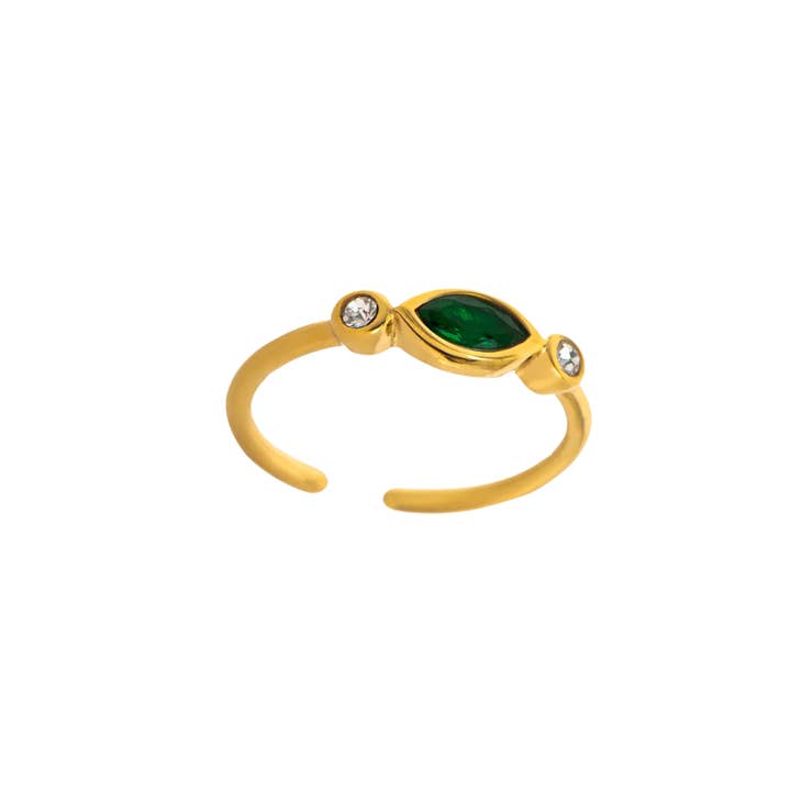 Ring Isolde Green for wholesale by Rosies