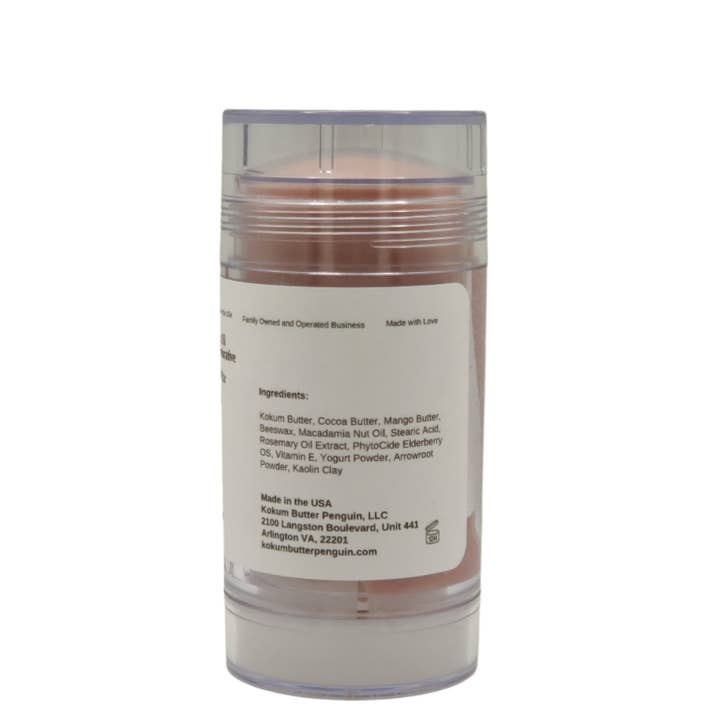 Kokum Butter Penguin - Wholesale Solid Lotion - Macadamia Nut Oil (Lotion Bar) Clear Twist Up Tube3