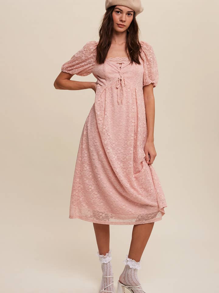 Lace Midi Dress for wholesale by Listicle