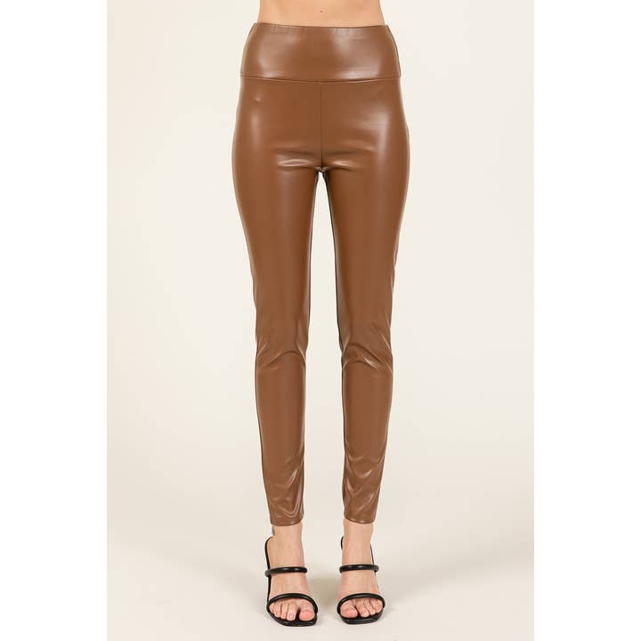 High Waist Fleece Lined PU Skinny Long Pants for wholesale by Popular 21