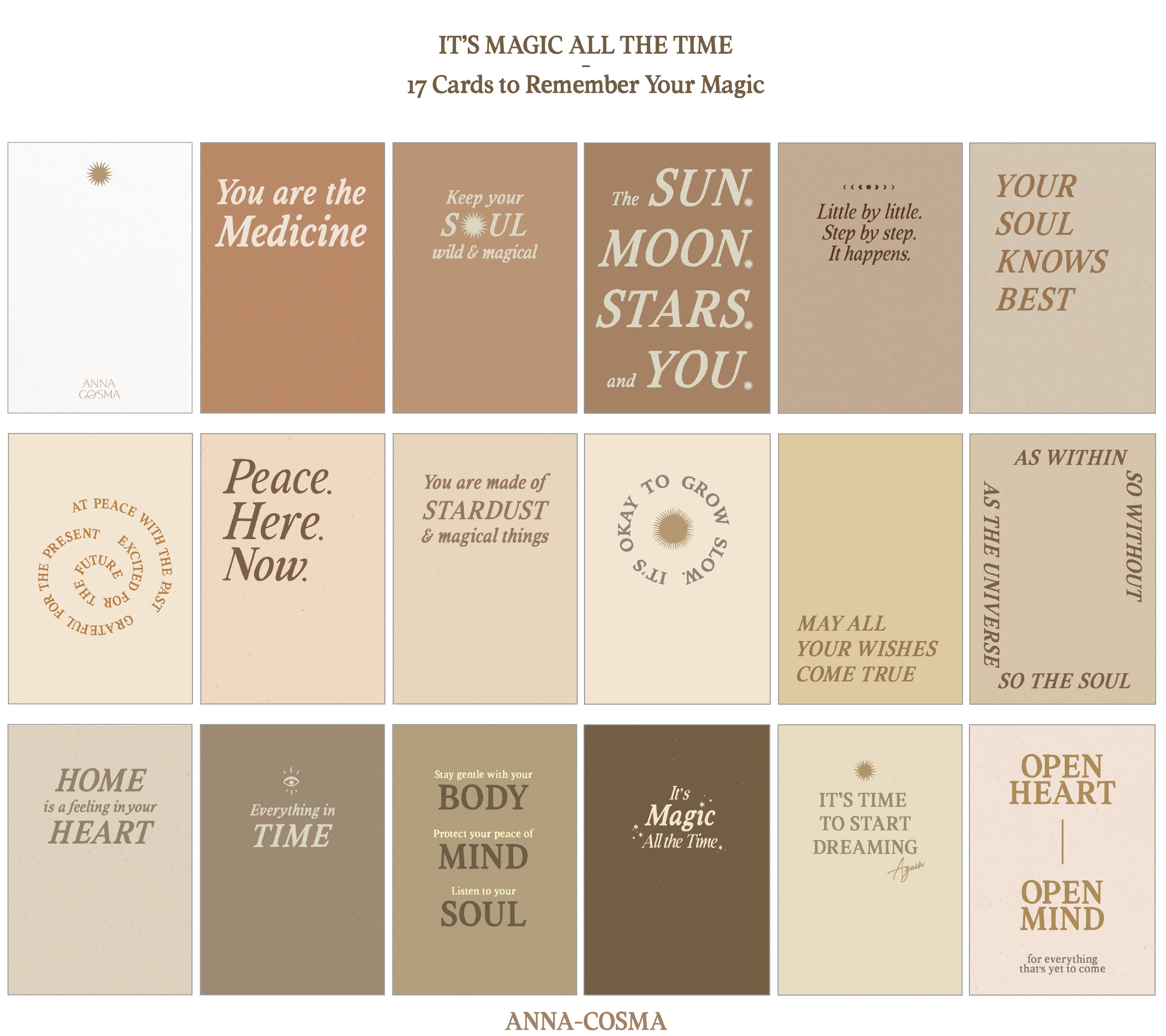 Anna Cosma - Wholesale Tarot/Oracle Card - IT'S MAGIC ALL THE TIME - CARD SET - 17 CARDS - AFFIRMATION4