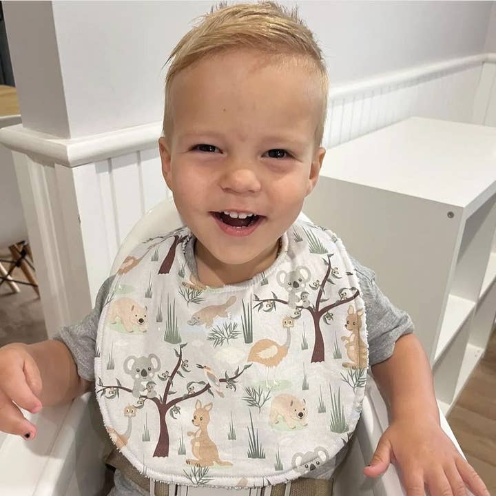 Bavoir pour bébé - Aussie Animals pour la vente par Cece Baby Co