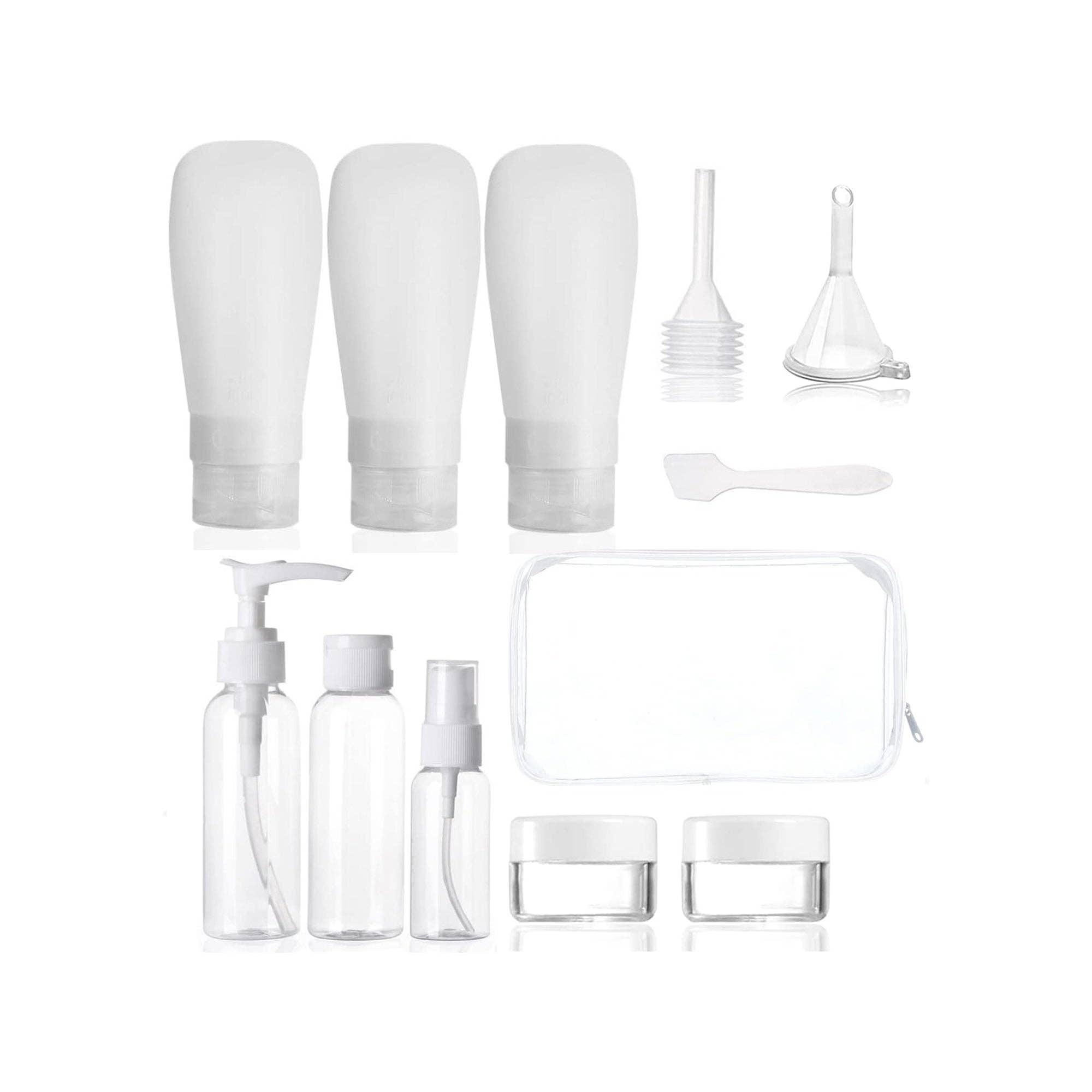 Vigor Path – wholesale Travel set – 11-Piece Travel Bottle Set for Toiletries - Clear2