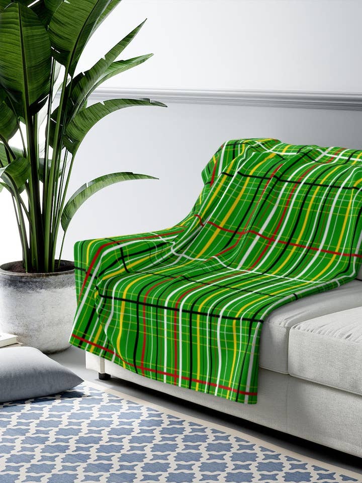 Manta polar sherpa a cuadros guyaneses Swag™ para venta al por mayor de Guyanese Swag