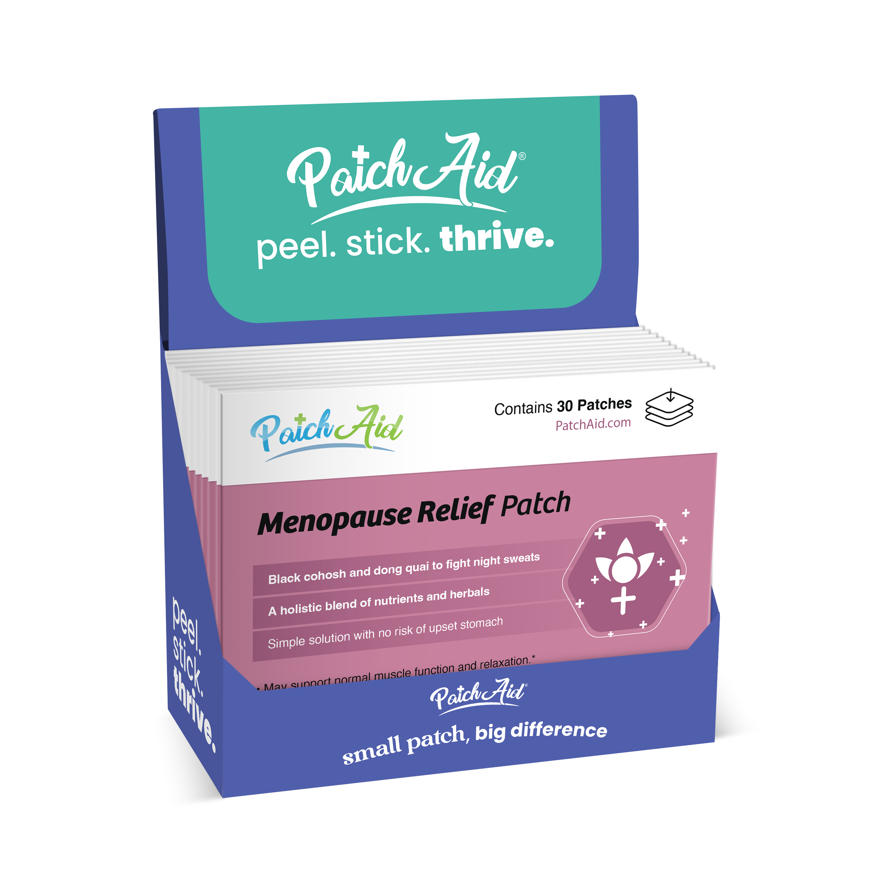 PatchAid – wholesale Oralt tillskott/Vitamin – Klimakteriet Relief Patch - Naturlig symptomlindring och stöd0