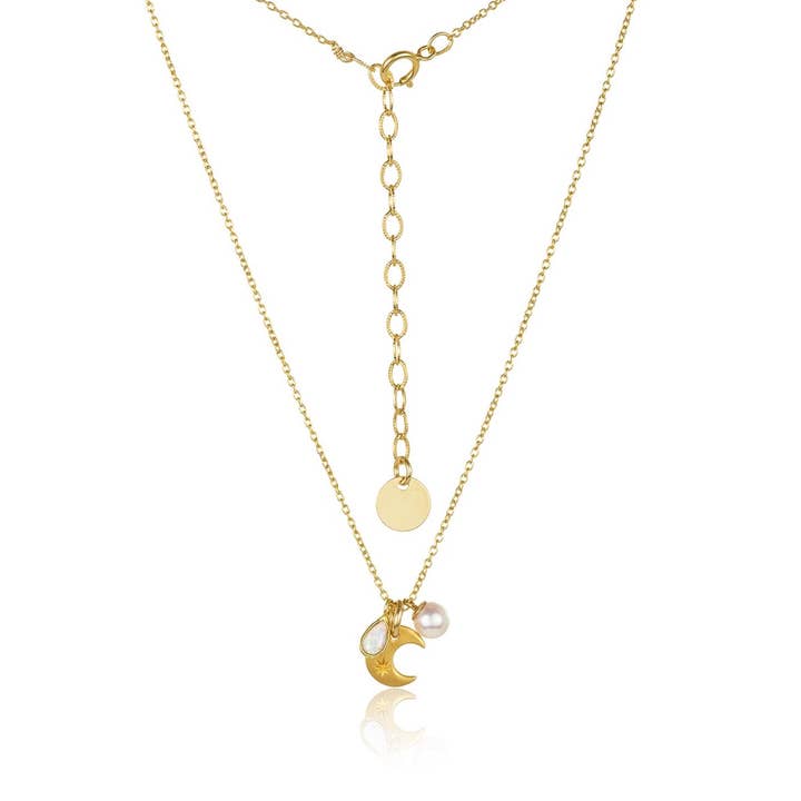 Perle Moon halskæde for engroshandel hos Mabel Chong
