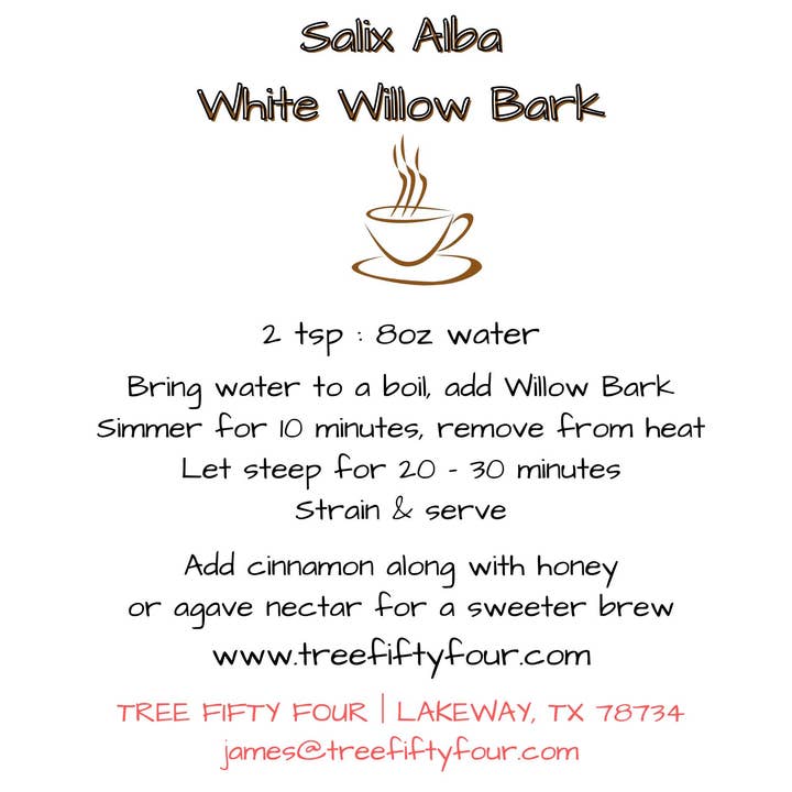 Tree Fifty Four – wholesale Löst te – Vit pilbark 2-pack påsset | 6" x 8"