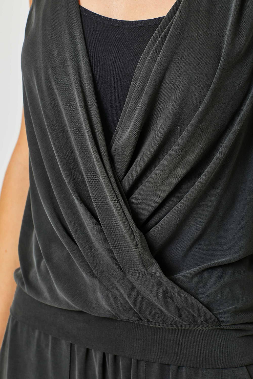 Mystree - Wholesale Blouse - Women's - 60608 Modal Plunging Neck Top23