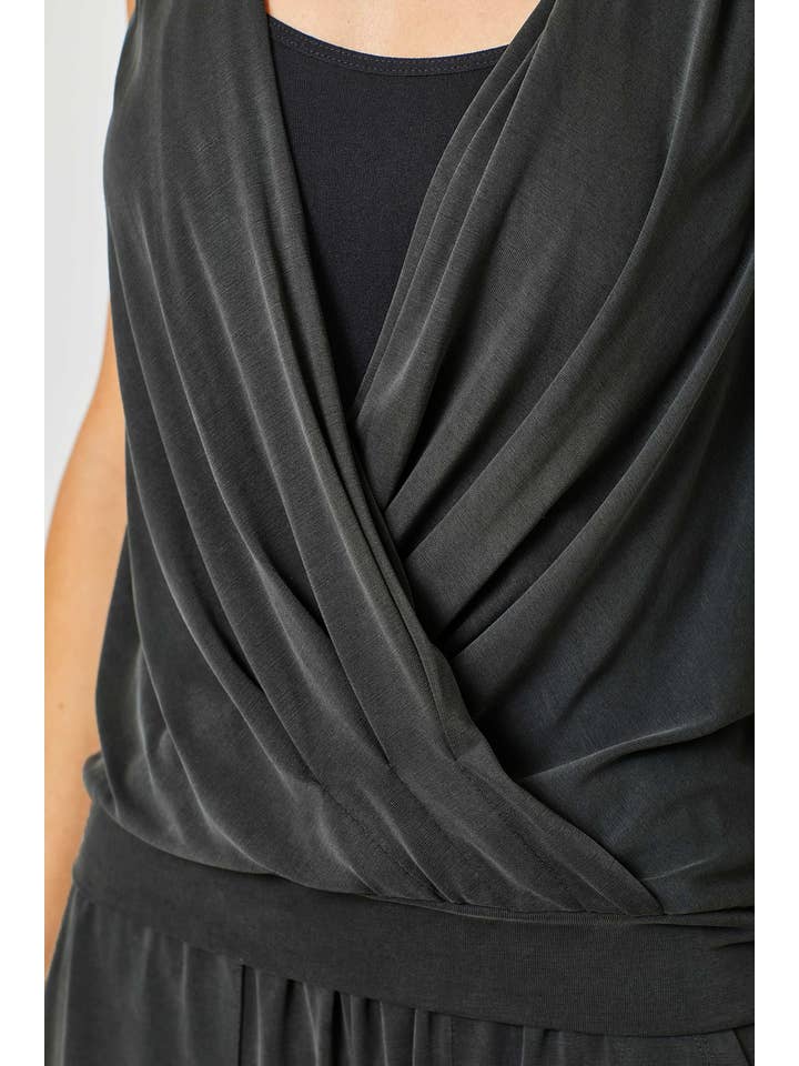 Mystree - Wholesale Blouse - Women's - 60608 Modal Plunging Neck Top23